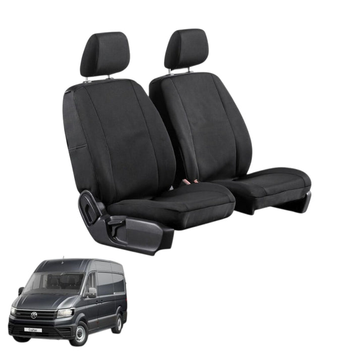 KombiLife Neoprene Seat Covers for VW Crafter MWB 2017 Onwards – Front Pair (Bucket Seat Model)