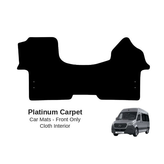 KombiLife Platinum Carpet Car Mats For Mercedes-Benz Sprinter 2019+ (Cloth Interior) – Fronts Only