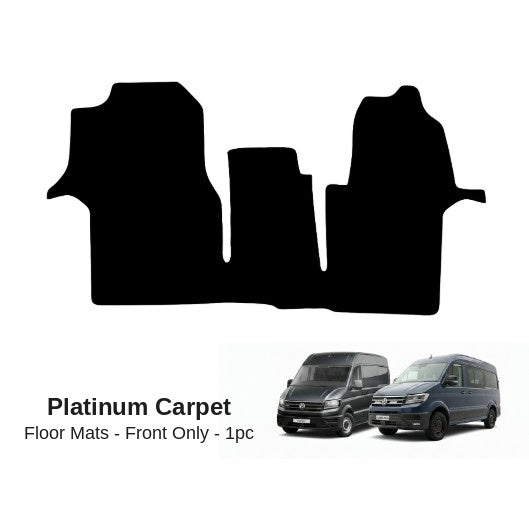 KombiLife Platinum Carpet Car Mats for VW Crafter MWB (2017 Onwards) – Front Cab 1-Piece Mat