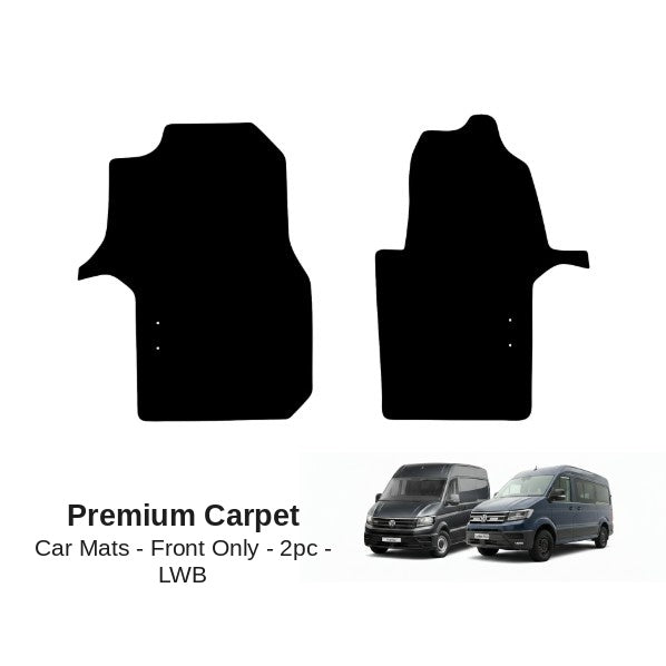KombiLife Premium Carpet Car Mats For VW Crafter LWB (2017 Onwards) – Fronts Only