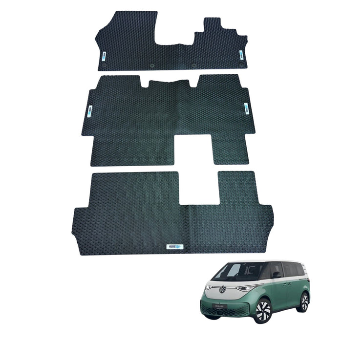 KombiLife Executive Rubber Floor Mats For VW ID. Buzz LWB GTX (7 Seater) – Full Set