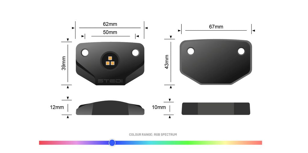 STEDI Surface 8 LED Rock Light (RGB)