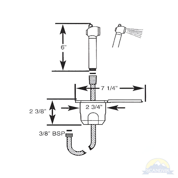 Scandvik Shower - Shower Faucet with 6’ hose - 12131