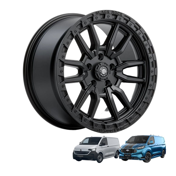 Scrambler 17x8.5 6x120 - Satin Black Finish Alloy Wheels