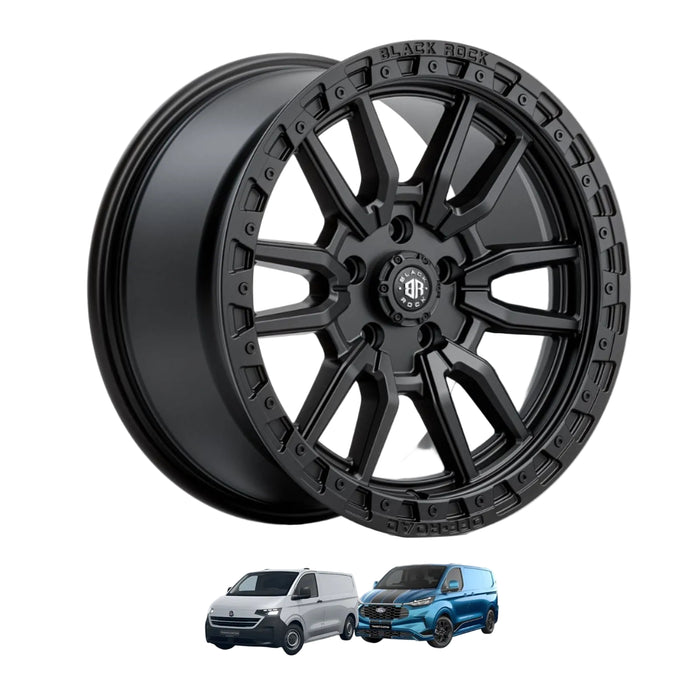 Scrambler 17x8.5 6x120 - Satin Black Finish Alloy Wheels