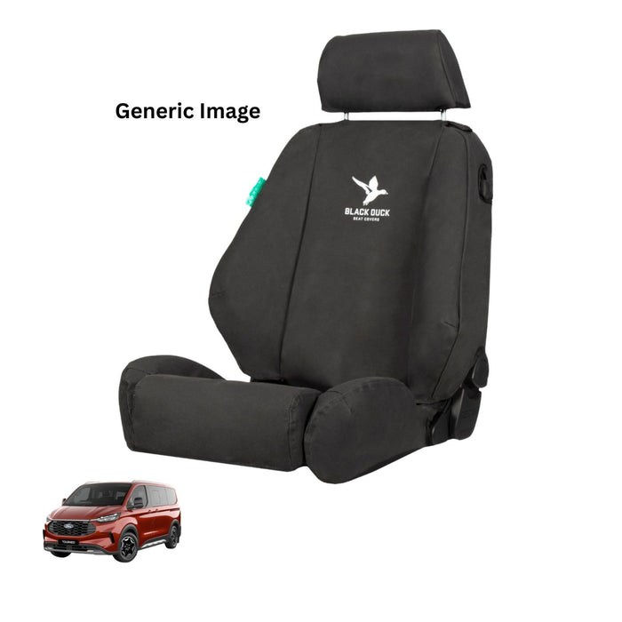 Driver Bucket Seat with Dual Armrests, Dual Airbags & Map Pocket (Airbag Compatible) – Seat Covers for Ford Tourneo 2023+