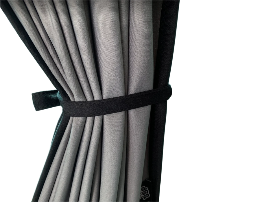 VW T6.1 & T6 & T5 Transporter Sliding Door Curtain - Block Out Style - LEFT - Grey Rail
