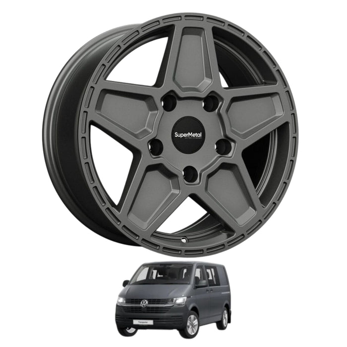 SuperMetal – Rocket – Alloy Wheels 20″ Grey Finish – 9J – 5×120 – Load Rated