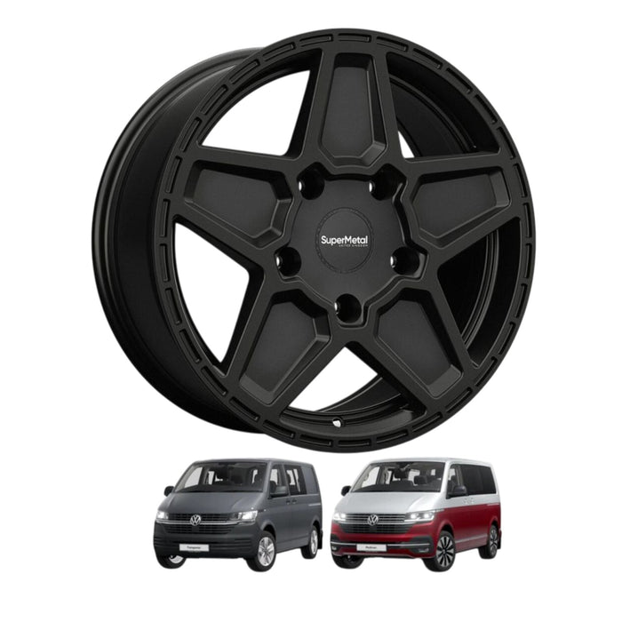 SuperMetal – Rocket – Alloy Wheels – 20″ – Matt Black Finish – 9J – 5×120 – Load Rated