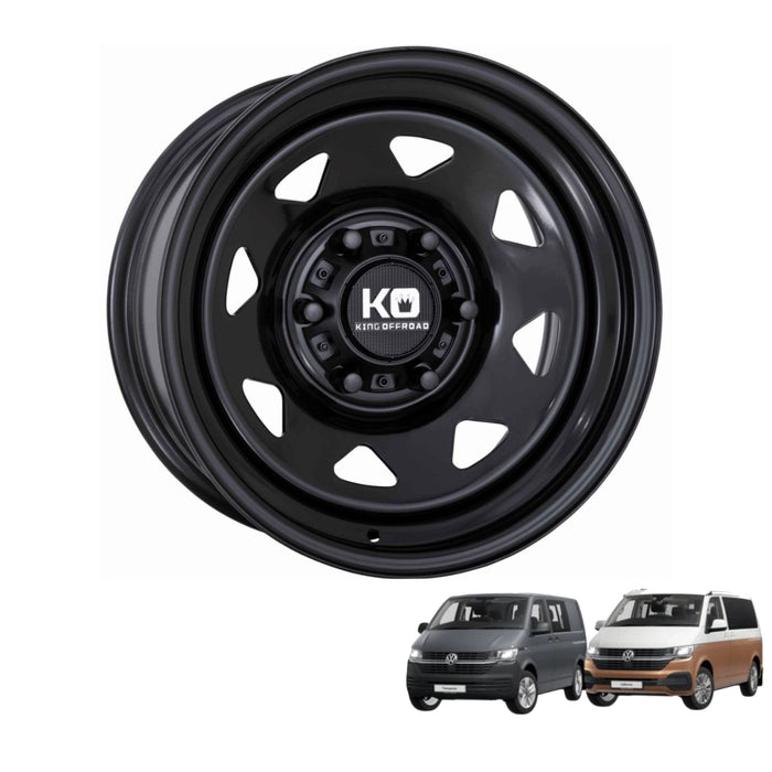 Terra King Steel Wheel for VW T6.1 / T6 / T5 -Satin Black - 17"x8 5x120