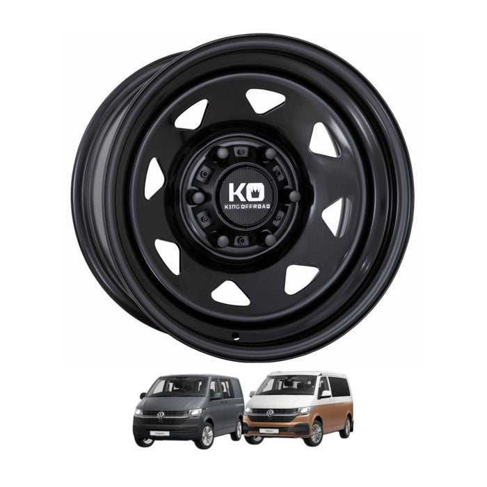 Terra King Steel Wheel for VW T6.1 / T6 / T5 -Satin Black - 17"x8 5x120