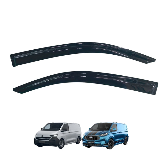 Tinted Weathershields (2-Piece Set) for VW T7 Transporter / Ford Transit Custom V710 / Ford Tourneo 2023+