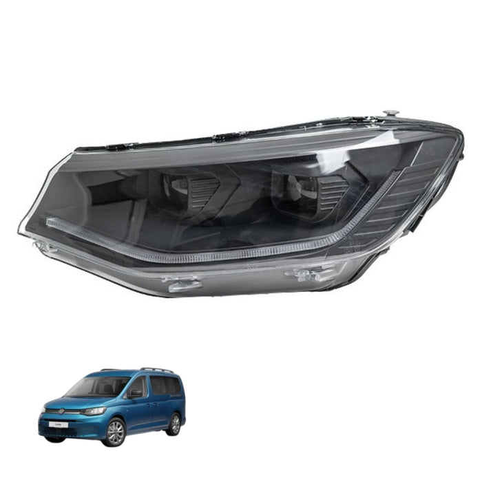 VW Caddy 5 LED DRL Headlights with Sequential Indicators – Black
