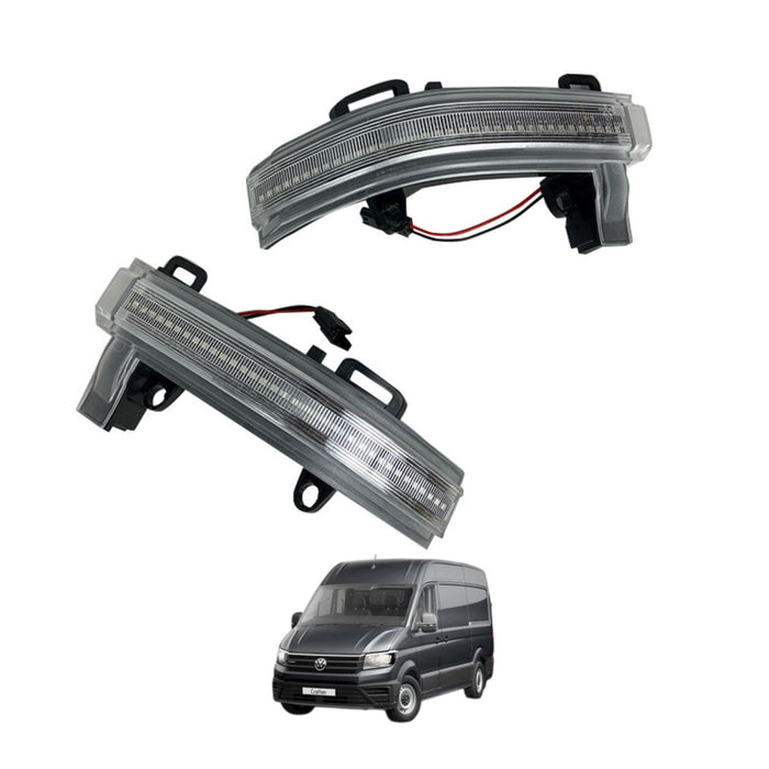 VW Crafter (2017-Current) – Wing Mirror Side Repeaters – LED – Clear