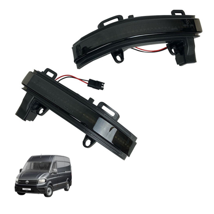 VW Crafter (2017-Current) – Wing Mirror Side Repeaters – LED – Smoke
