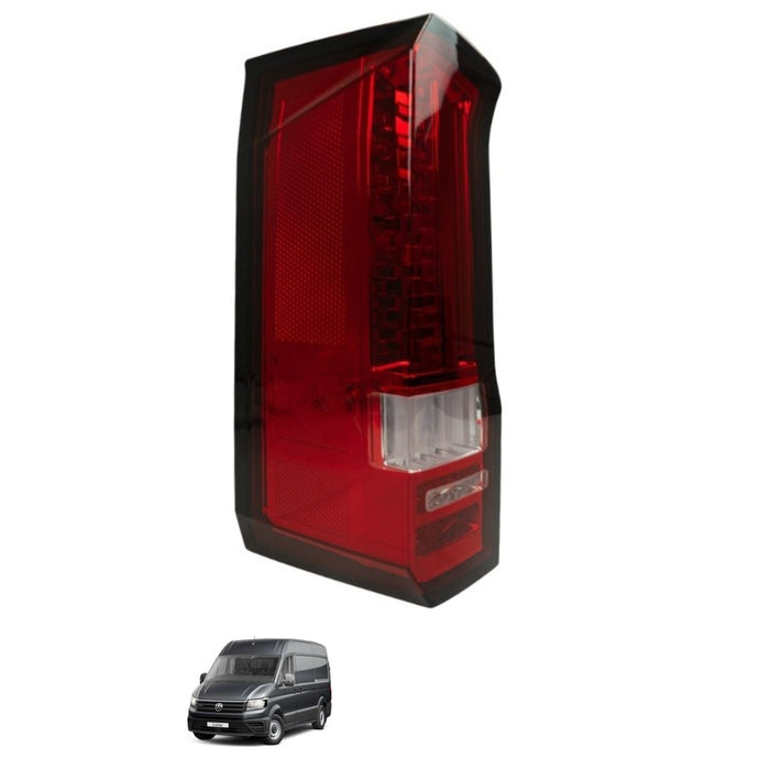 VW Crafter (2017-onwards) – Rear Lights – Sequential Indicator – LED – RHD – Barn Door – Red Clear