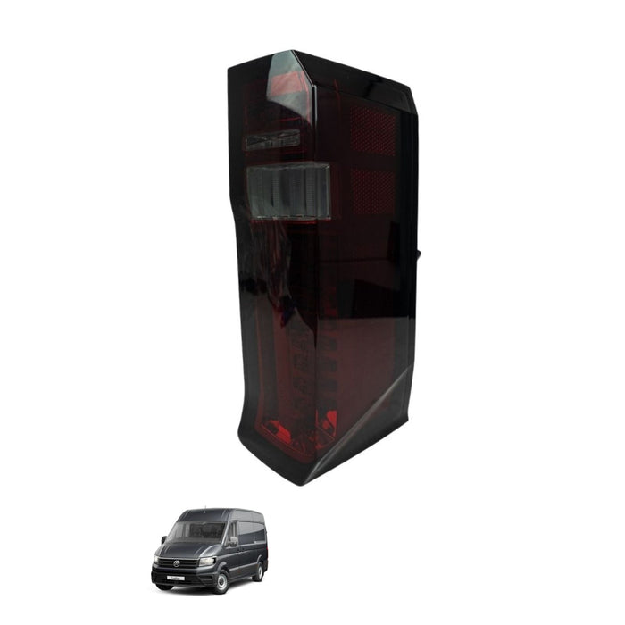 VW Crafter (2017-onwards) – Rear Lights – Sequential Indicator – LED – RHD – Barn Door – Red Smoke