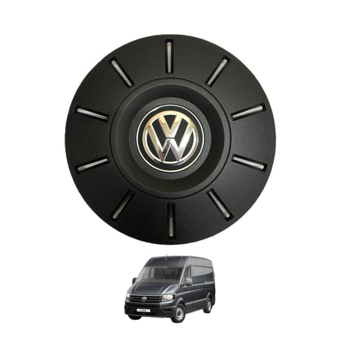 VW Crafter – Centre Cap – With Chrome Logo – For Steel Wheels – Genuine