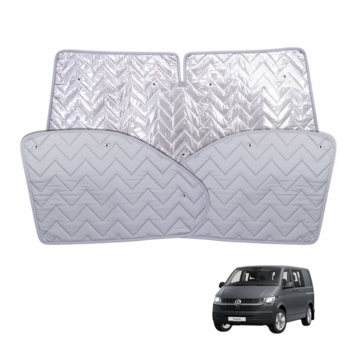 VW T5/T6/T6.1 Transporter FRONT Window ThermoMats - Driver/Passenger/Windscreen - 3pc Magnetic
