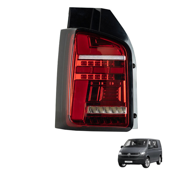 VW T6 – Rear Lights – Sequential Indicator – LED – Barn Door – Red (T6.1 Style)