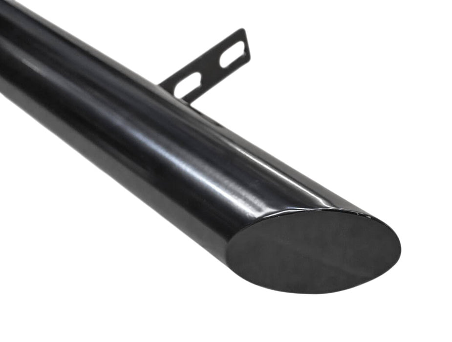 VW T6/T6.1 – 76mm Sidebars Slash Cut – No Step – LWB Black