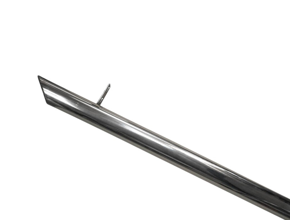VW T6/T6.1 – 76mm Sidebars Slash Cut –  No Step – SWB Polished SS