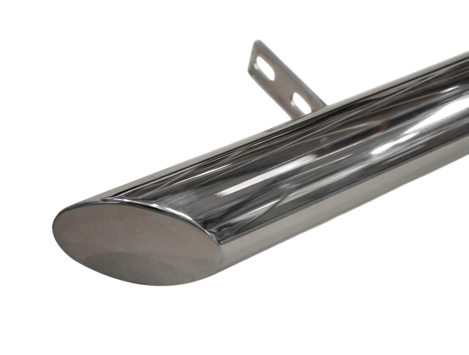 VW T6/T6.1 – 76mm Sidebars Slash Cut –  No Step – SWB Polished SS