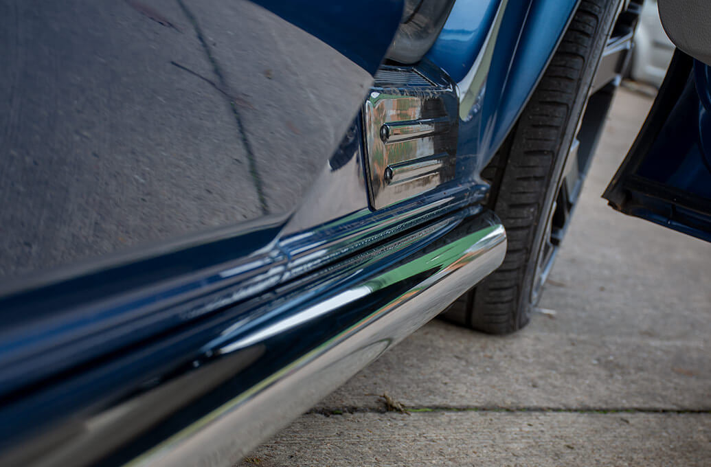VW T6/T6.1 – 76mm Sidebars Slash Cut –  No Step – SWB Polished SS