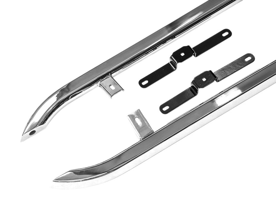 VW T6/T6.1 – Angled Trapezoid Sportline Style Sidebars – SWB Polished SS