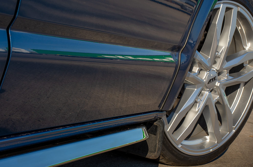 VW T6/T6.1 – Angled Trapezoid Sportline Style Sidebars – SWB Polished SS