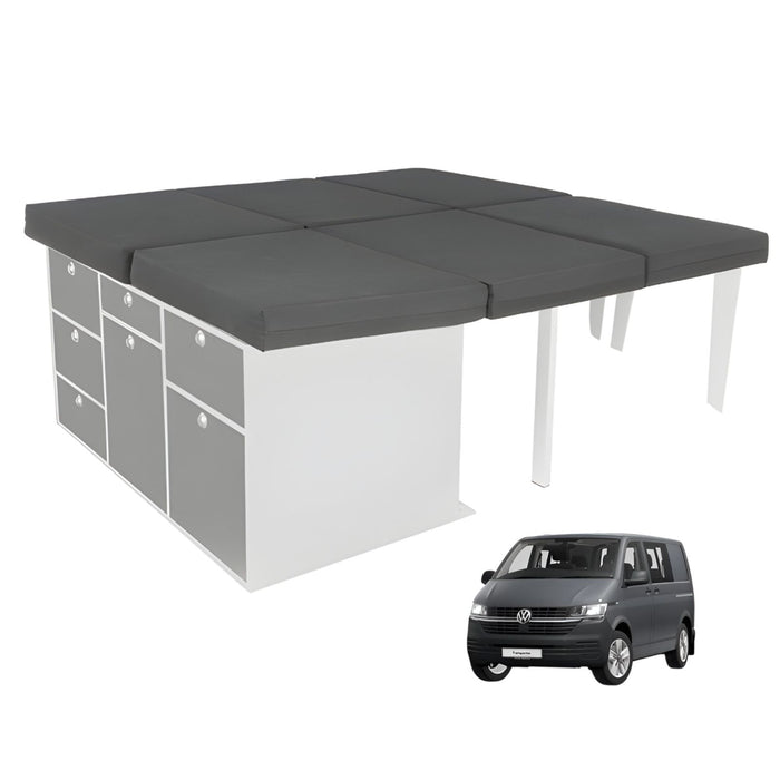 VanEssa Mobilcamping Split Sleep System to Kitchen T5, T6, T6.1 incl. Mattress