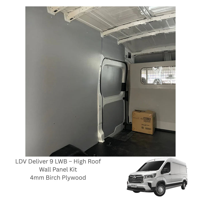 Wall Panel Kit For LDV Deliver 9 LWB – High Roof – 4mm Birch Plywood