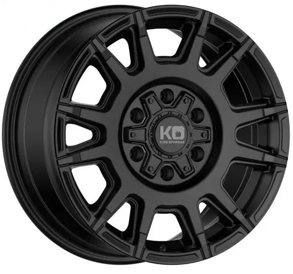 Wanderer (Trekka) Satin Black Finish Alloy Wheels - 17x8 5x120 For VW Crafter / VW T5/T6/T6.1 Transporter / Multivan / California