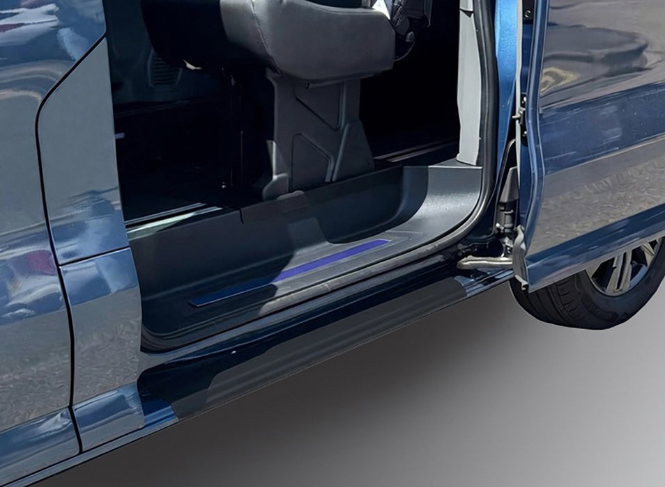 VW T7 Transporter Premium Door Sill Protector - Gloss Black - Left Hand Sliding Door