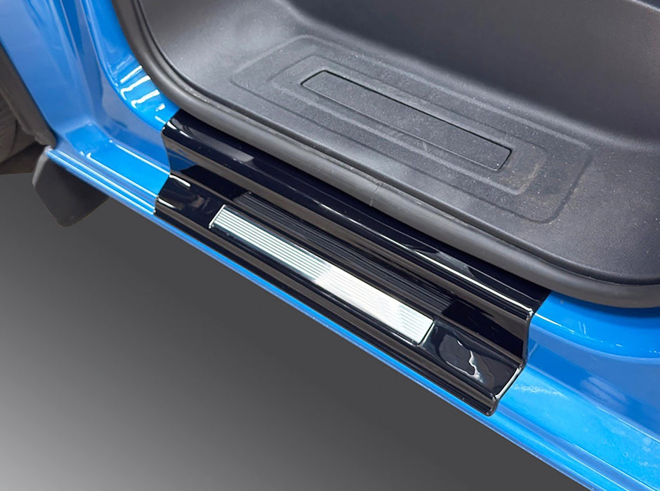 VW T7 Transporter Premium Door Sill Protectors - Gloss Black Front Pair