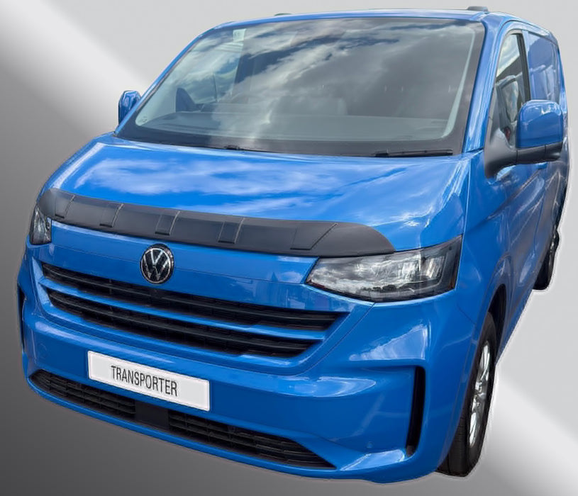 VW T7 Transporter Premium Front Bonnet Protector (Ribbed) - Gloss Black
