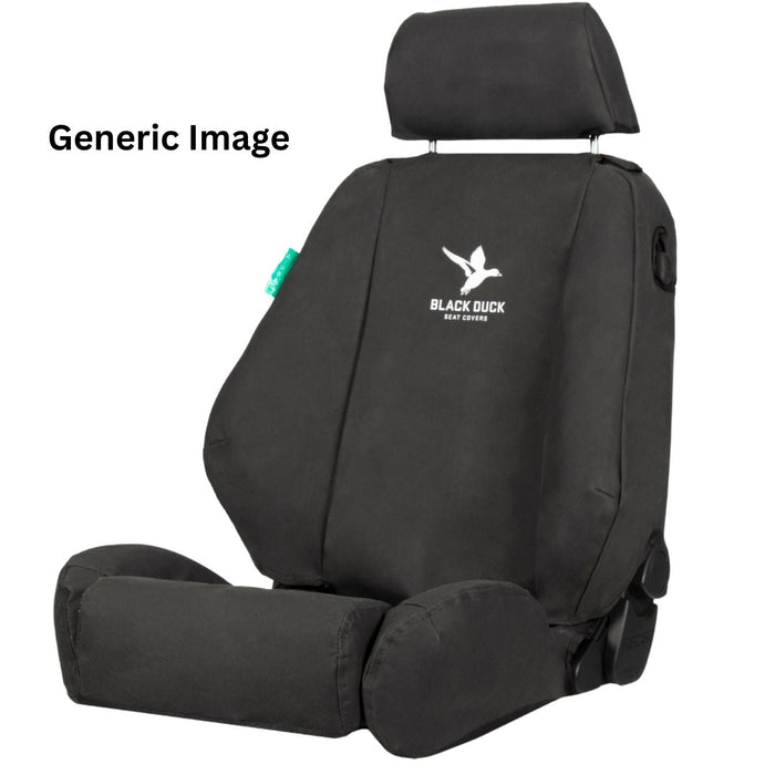 Driver Bucket Seat with Dual Armrests and Passenger 3/4 Bench with Fold down Cup Tray (Airbag Compatible) – Seat Covers for Ford Transit Custom V710