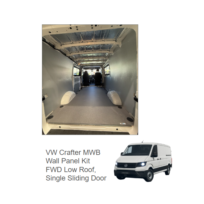 VW Crafter MWB Wall Panel Kit — FWD Low Roof, Dual Sliding Door