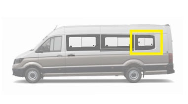 Crafter 2017 onwards LWB - REAR - Sliding Window