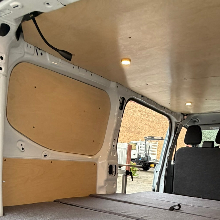 Eco Camper Interior Birch Ceiling and Wall Panels For Eco Camper Adventurer Fit Out - SWB - VW T7 Transporter / Ford Transit Custom V710