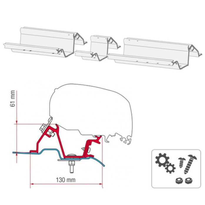 Fiamma F65 F80 Awning Mounting Kit for Mercedes Sprinter VW Crafter