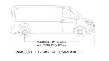 SLIMPRO Van Roof Rack Kit Sprinter MWB Standard Roof (2006-current) 906, 907, 910