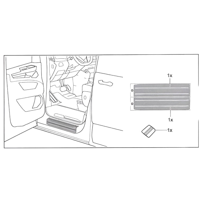 Genuine VW Front Door Sill Protective Film for T7 Multivan