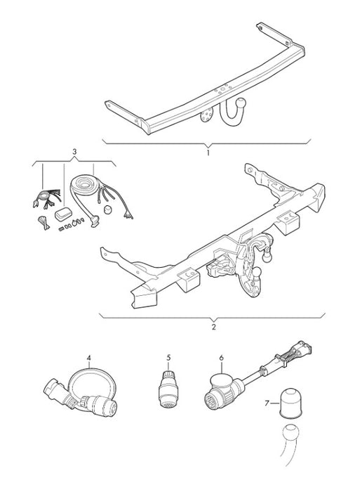 Genuine VW ID. Buzz Towbar Kit A