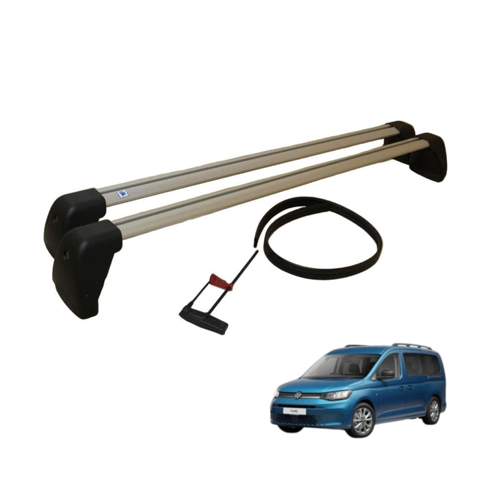 Genuine VW Roof Bar Set for Caddy 5 LWB with Roof Anchoring Points (2 Bars)