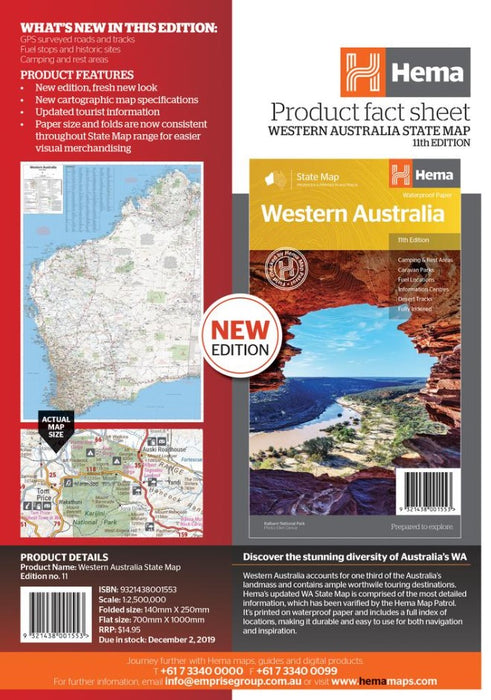 Hema Maps Western Australia State Map