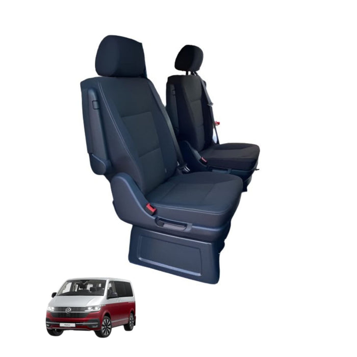 Multivan Single Captain's Chair for Rail System T6 Cloth