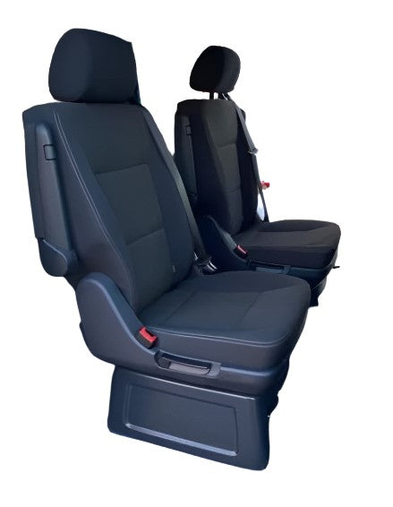 Multivan Single Captain's Chair for Rail System T6 Cloth