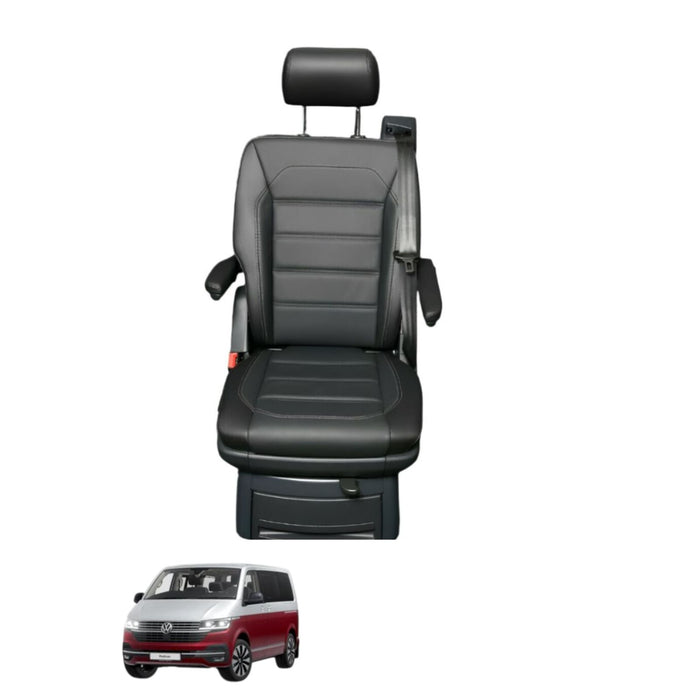Multivan Single Captain's Chair for Rail System T6 Leather
