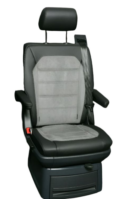 Multivan Single Captain's Chair for Rail System T6.1 Leather-Alcantara